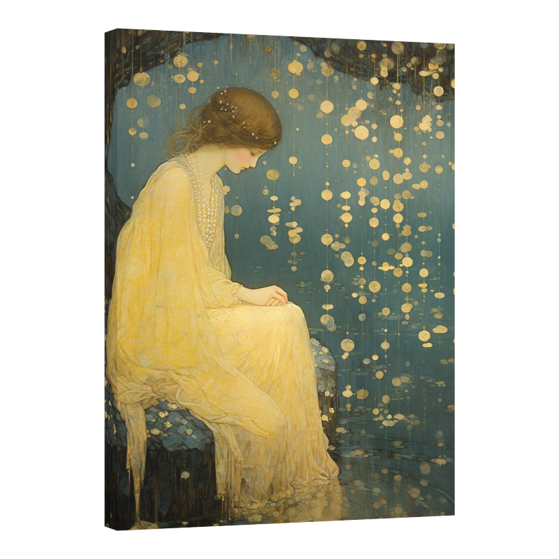 Жена седяща на камък