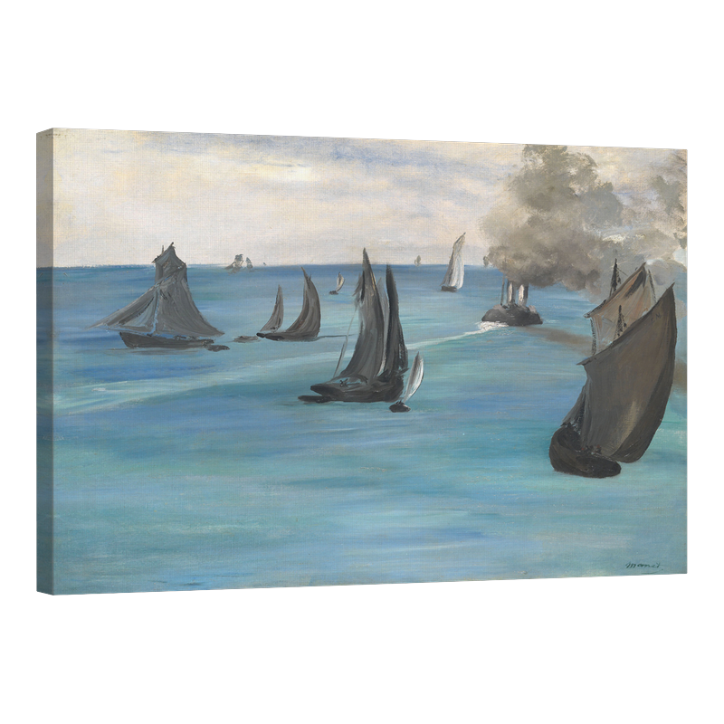 Пароход, напускащ Булон, 1864