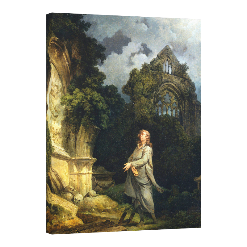 Посетител на лунния църковен двор 1790