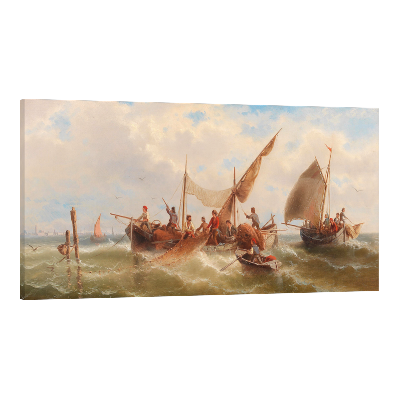 Риболовни лодки срещу венецианския силует