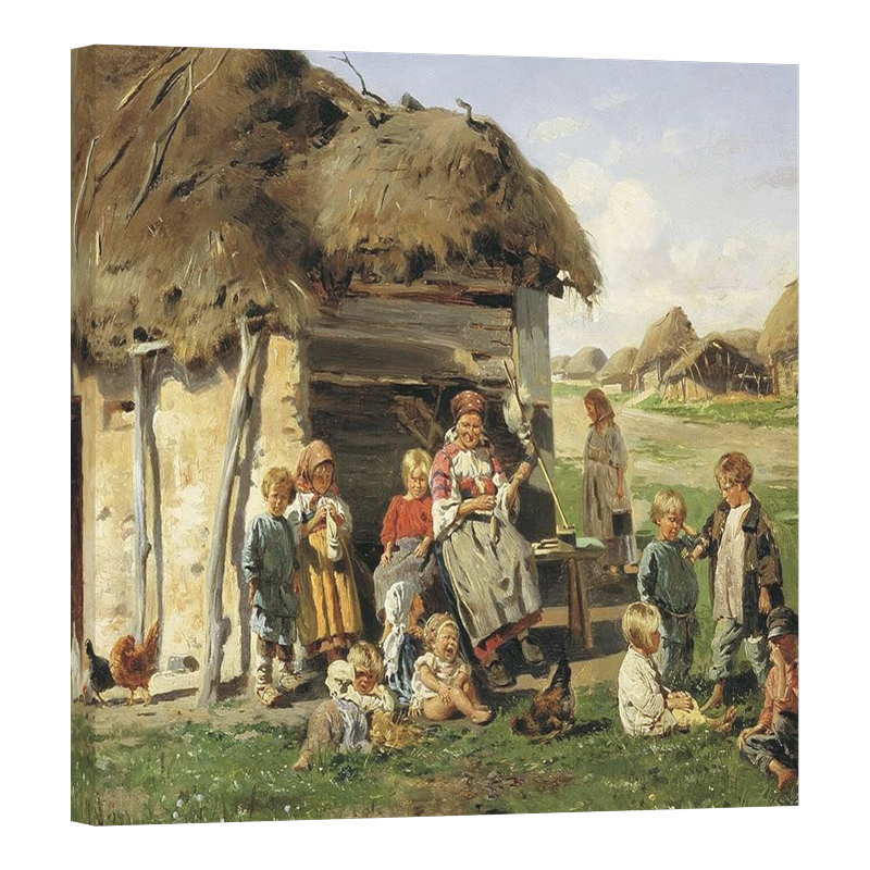 Селянчета пред къщата