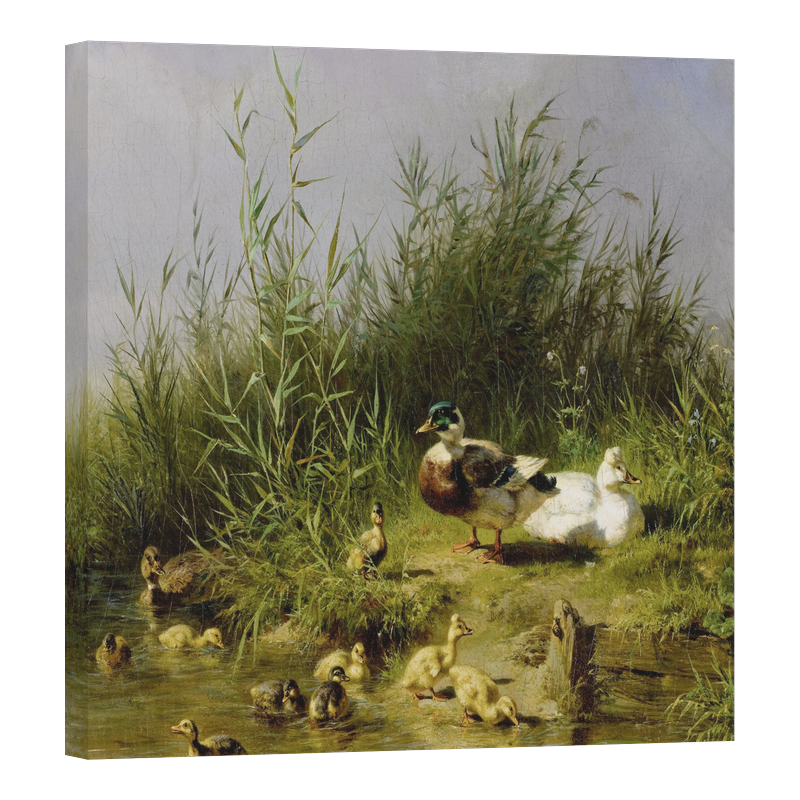 Семейство патици при езерото 1863