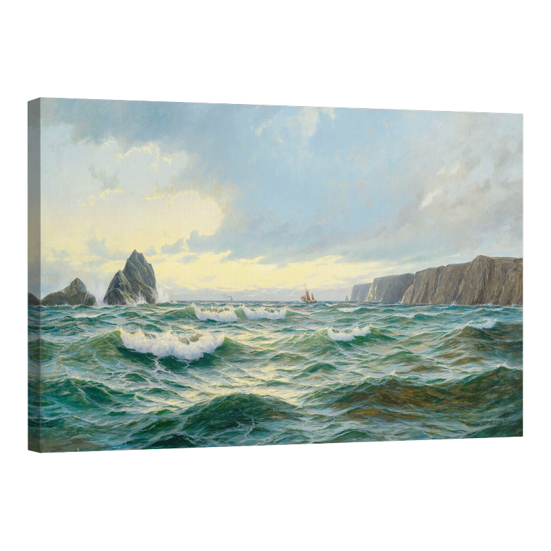 Скалист крайбрежен пейзаж рано сутрин