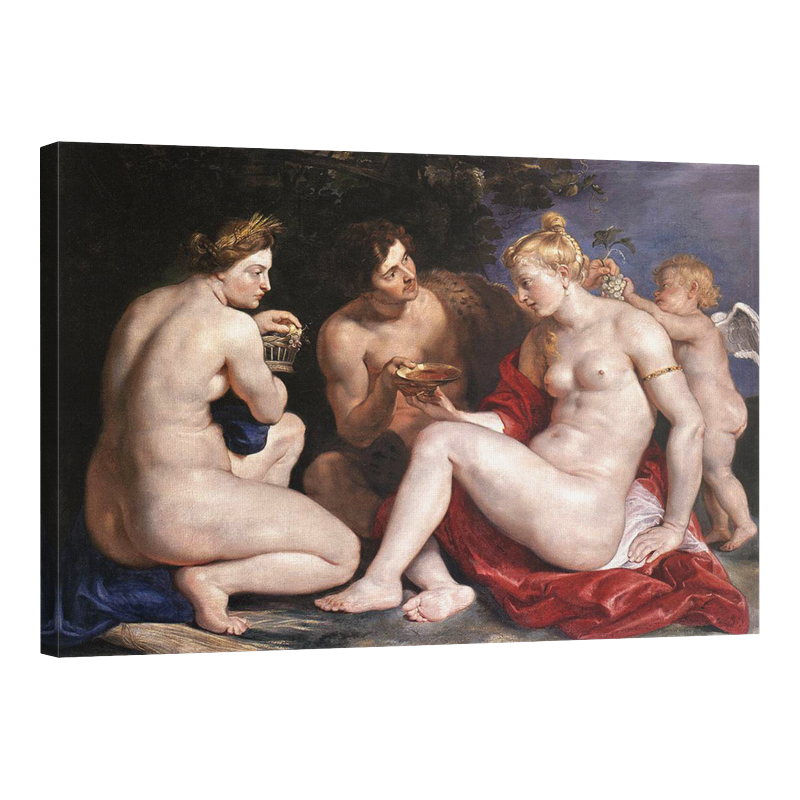 Венера, Купидон, Бахус и Хера