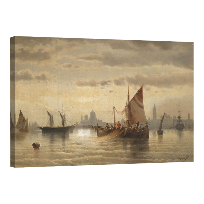 Ветроходни кораби пред Венеция 1869