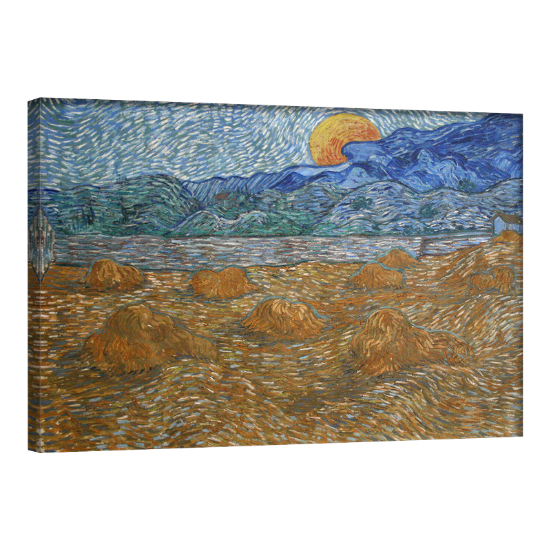 Пейзаж с пшенични снопове