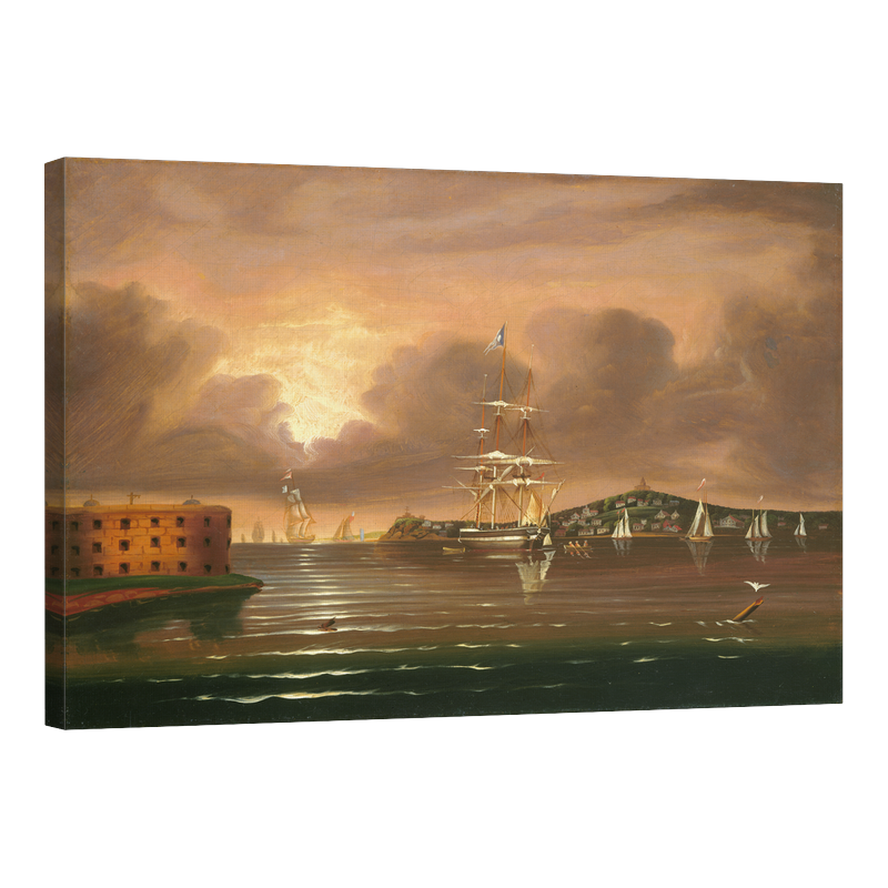 Заплашително небе, заливът на Ню Йорк, средата на 19 век