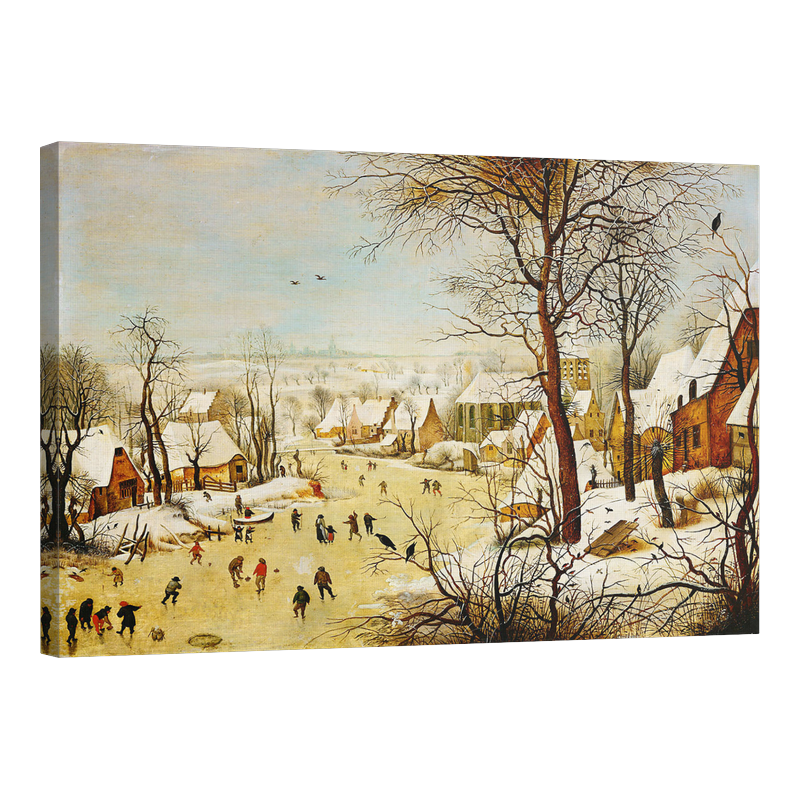 Зимен пейзаж с капан за птици